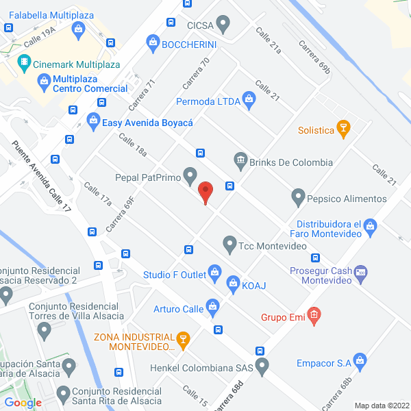 Mapa de Dirección Seccional Del Cti - Bogotá