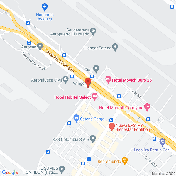 Mapa de Sociedad Concesionaria Operadora Aeroportuaria Internacional S.A.