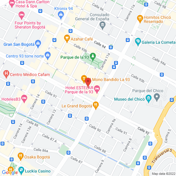Mapa de Chef Burger Parque La 93
