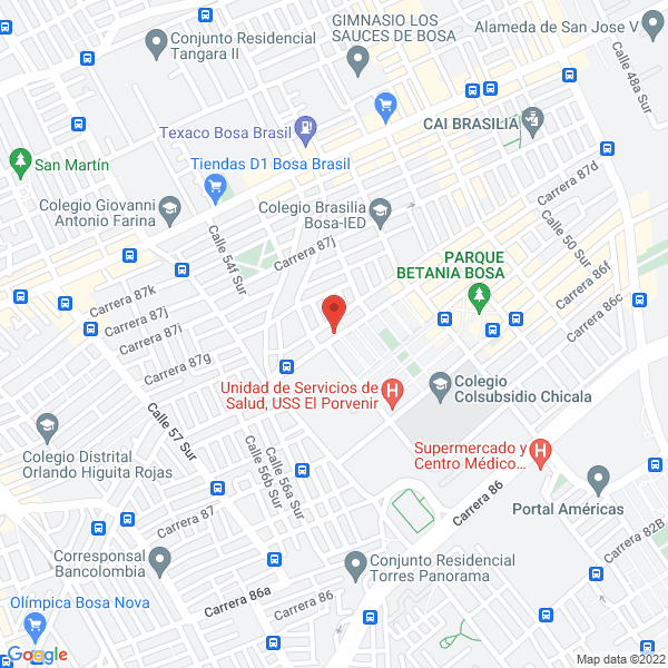 Mapa de Droguería Chicala