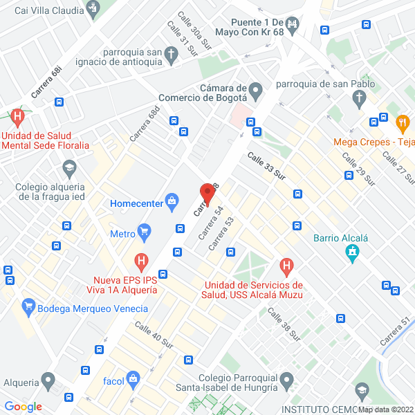 Mapa de Coomexar