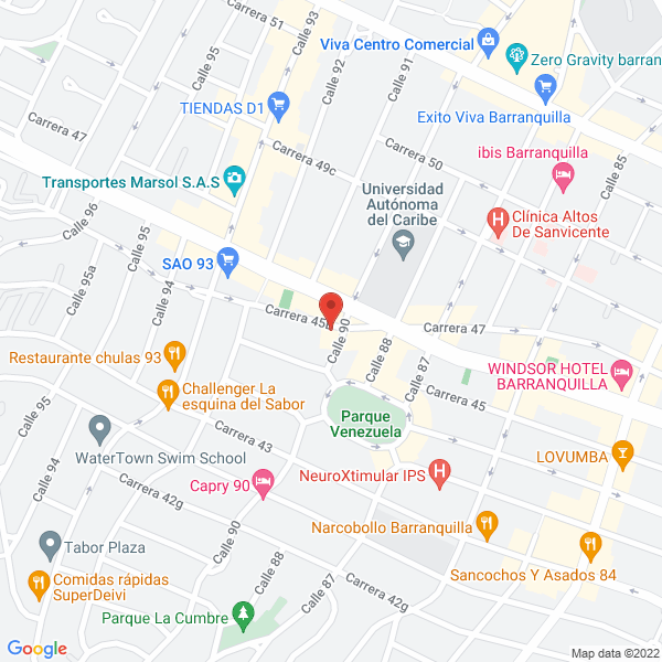 Map of Fep Uniautonoma