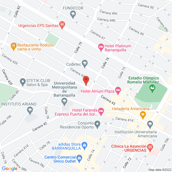 Map of Tarinco Representaciones S.A.S.