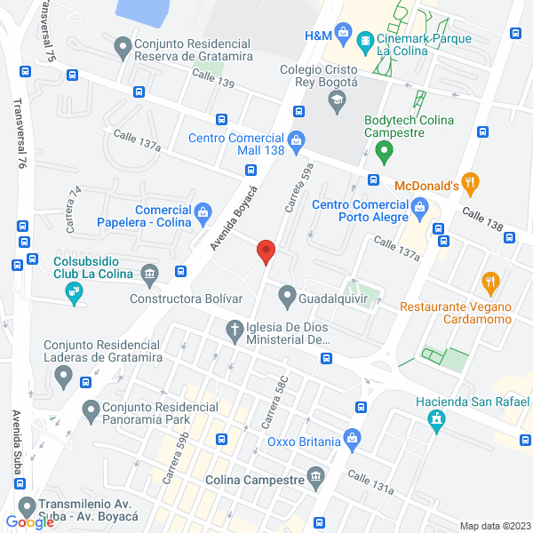 Mapa de Corporación Audiovisuales Tres Párpados