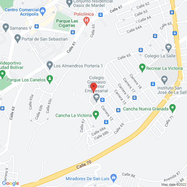 Map of Centro Naturista Quimbayo