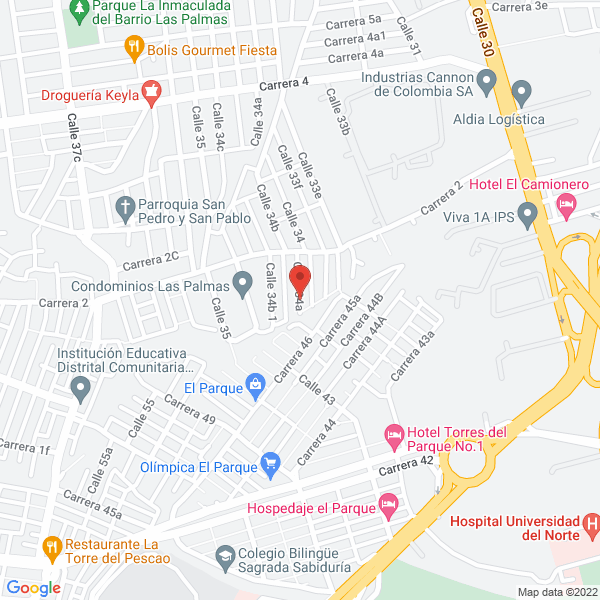 Map of Entrenamiento Saber S.A.S.