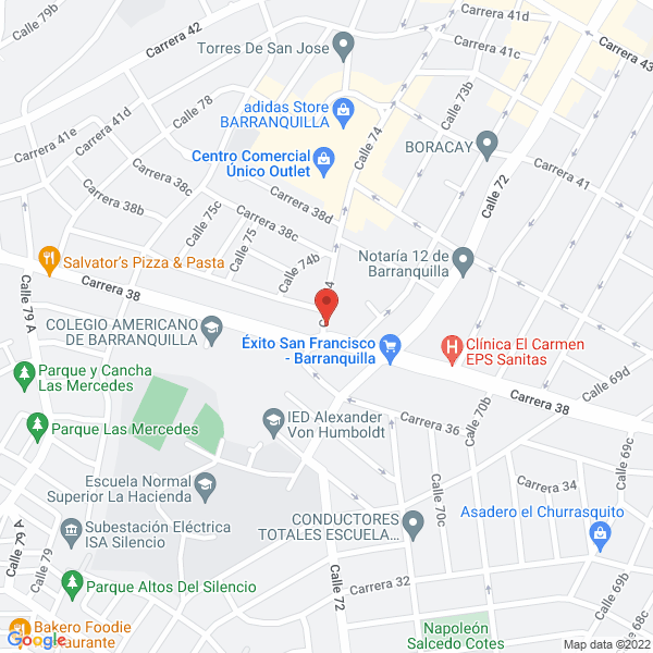 Map of Especialistas En Reintegro Laboral Productivo Y Ergonomía S.A.S. Sigla Reinergo S.A.S.