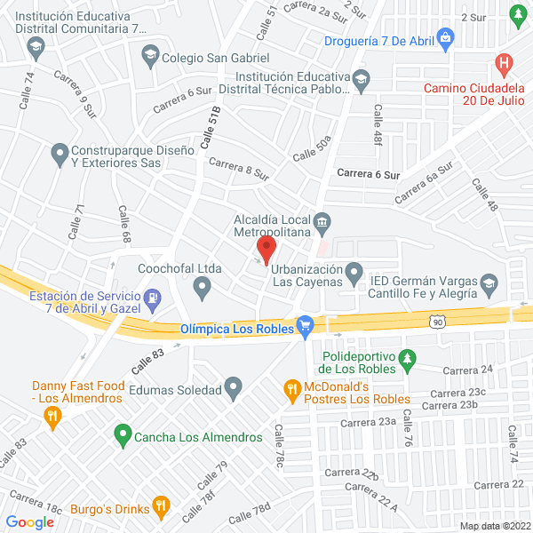 Map of J. Y G. Seguridad Y Servicios S.A.S.