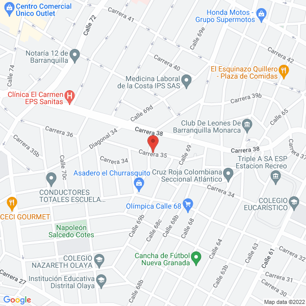 Map of La Roca G&G Soluciones Integrales S.A.S.