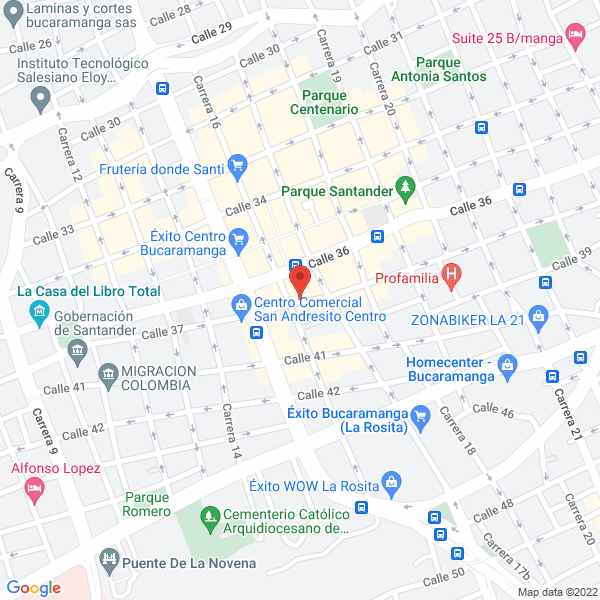 Map of Tienda Naturista Manantial Bucaramanga