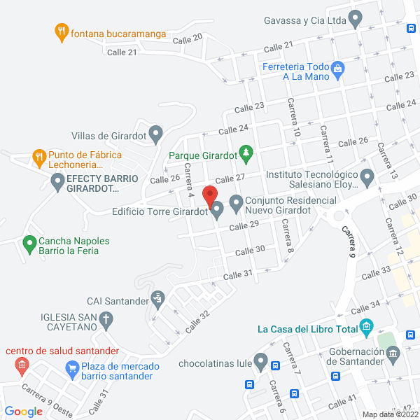 Map of Envitel Cañaveral Bucaramanga