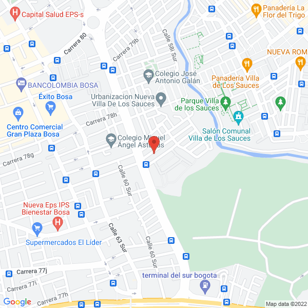 Mapa de Frutiandina