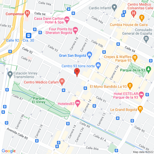 Mapa de Consultorio Psicológico Dra Juanita Mesa Giraldo