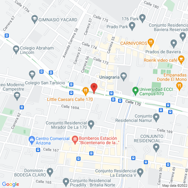 Mapa de Estación De Servicio Esso Calle 170