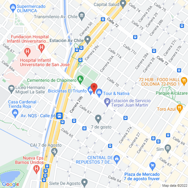 Mapa de Bicicletas Pachon