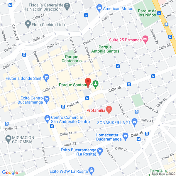 Map of Asociación Colombiana De Ingenieros Aciem Capítulo De Santander
