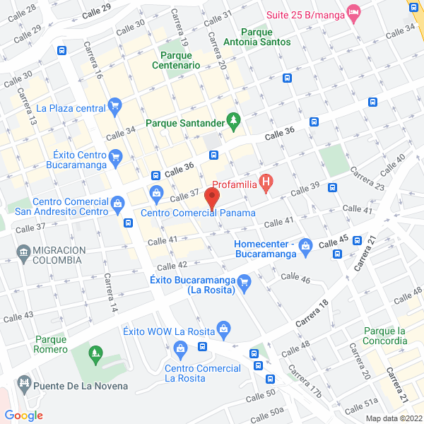 Map of Cosméticos De Santander