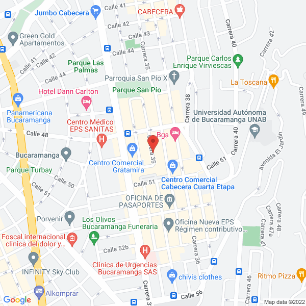 Map of Distribuciones Carlos Hernando Olarte
