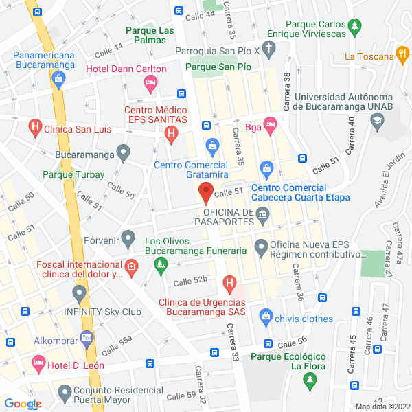Map of Frutera Y Heladería La Papaya