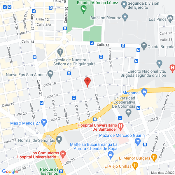 Map of Helados Y Frutas Bananas Y Manzanas