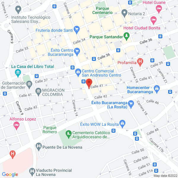 Map of Hotel Almirante