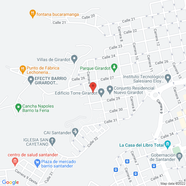 Map of Apoyo Administrativo De Santander