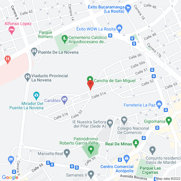 Map of Mensajería Andaexpress