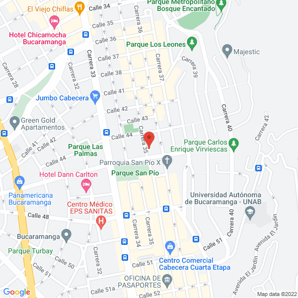 Map of Centro De Fisioterapia Yolanda E. Pastrana Sandoval