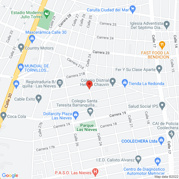 Map of Comercializadora De Carnes D. D. S.A.S.
