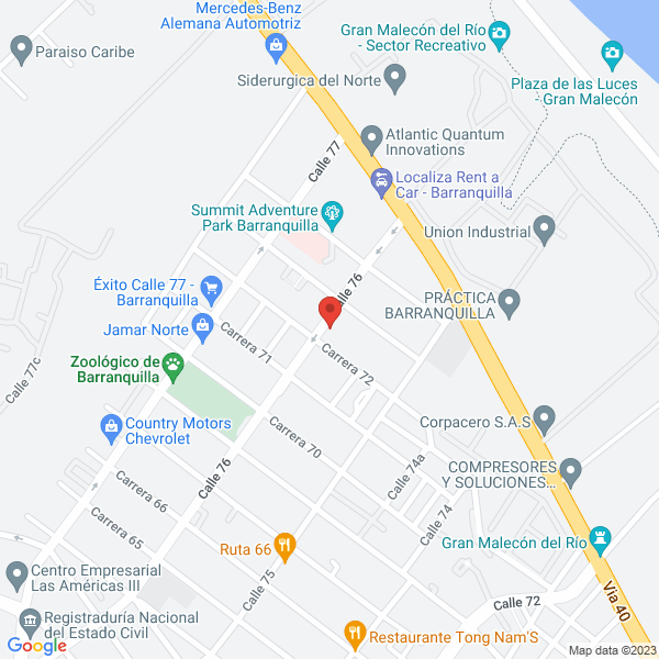 Map of Promociones Deportivas Cuadrilatero Ltda.