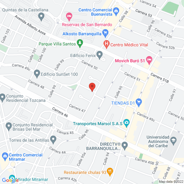 Map of Servicios Para El Hogar S.A.S. Sigla Sehogar S.A.S.