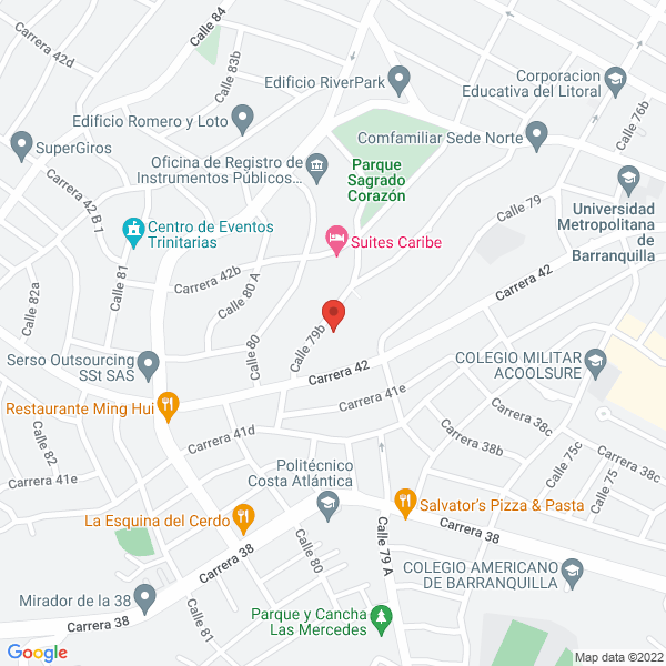 Map of Servicios Profesionales De La Costa S.A.S.