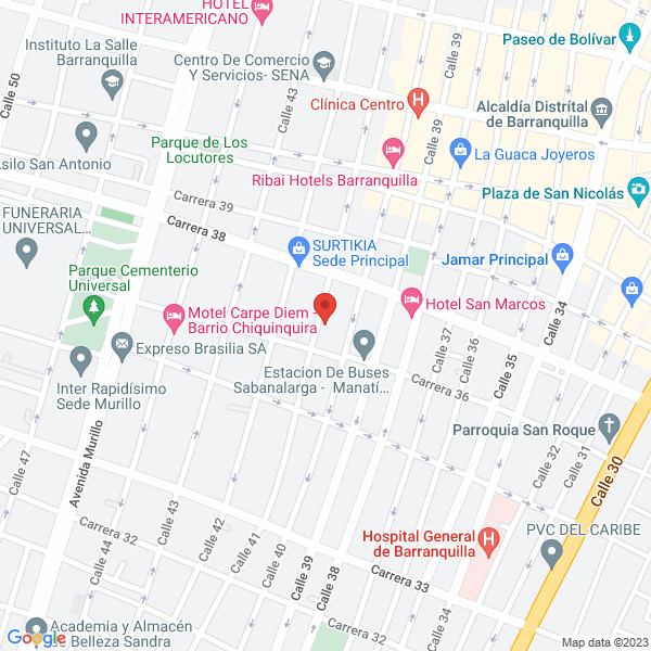 Map of Servicios Técnicos De Equipos Y Maquinaria Pesada S.A.S.