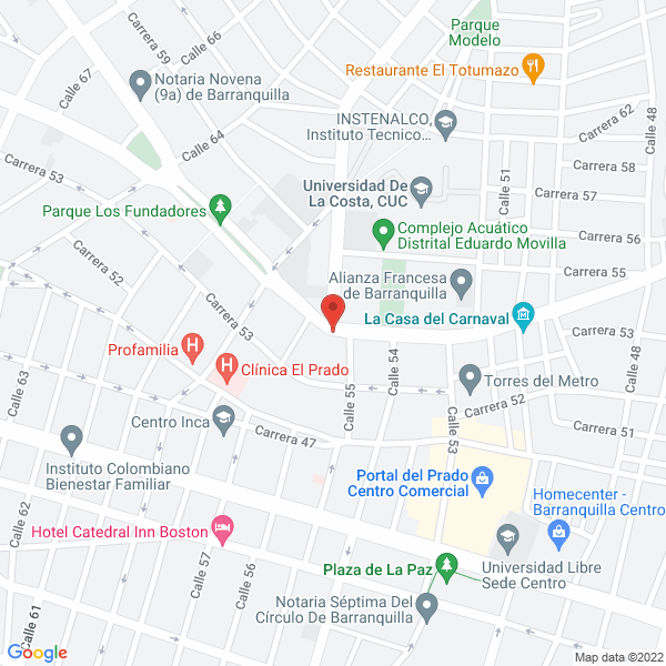 Map of Servicios Y Proyectos Empresariales De La Costa S.A.S.