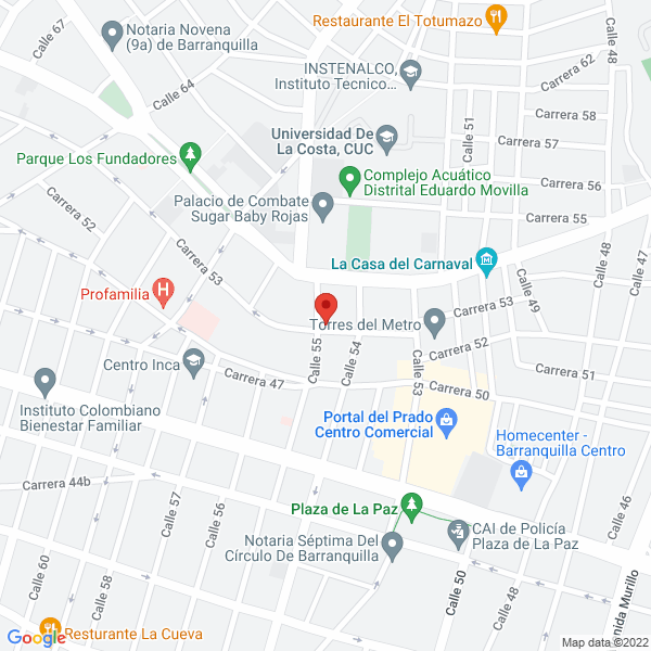 Map of Transportes Prado Mar Ltda.