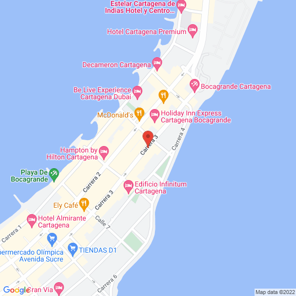 Map of P. I. Arquitectos Consultores Sas