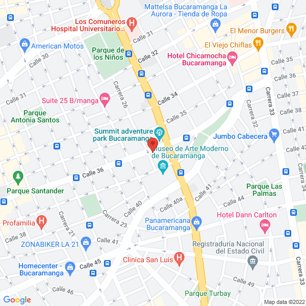 Map of Inversora Hotelera Casablanca S.A. Inverhoteles S.A.