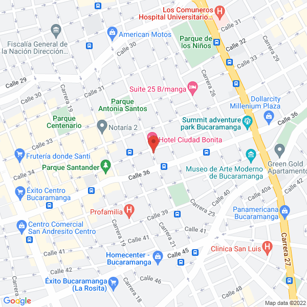 Map of P3Televisión Colombia