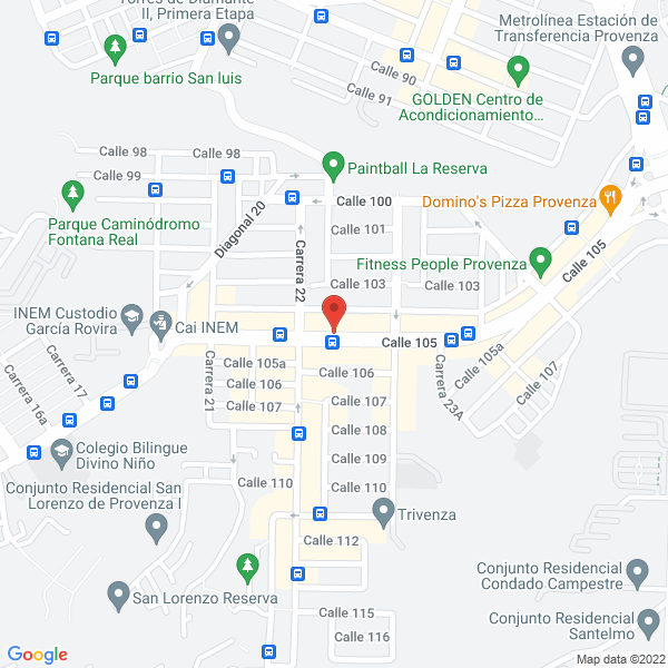Map of Panadería Pan Nuestro