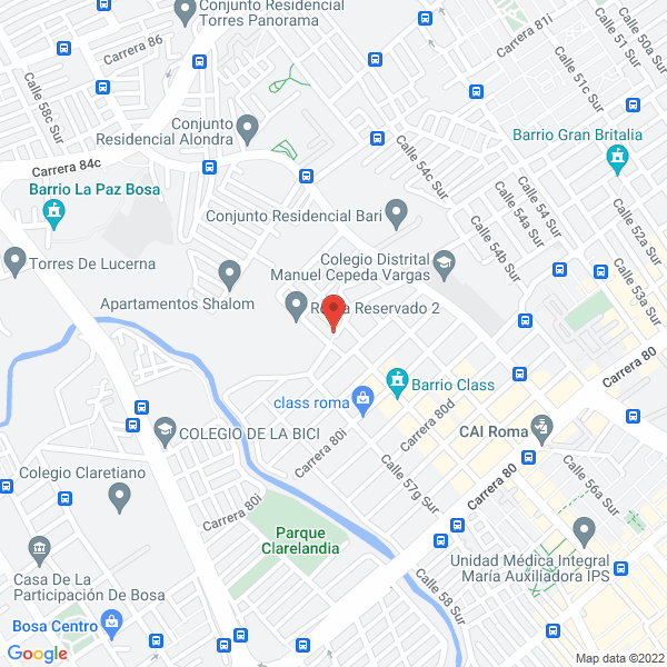 Mapa de Fabricasetones Uno A