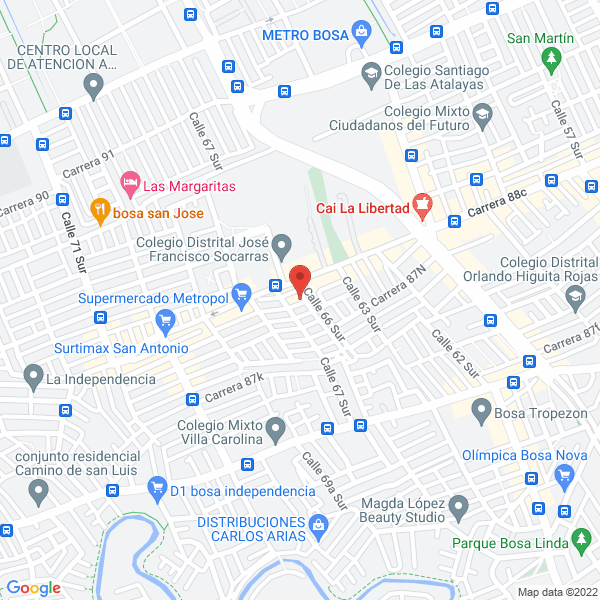 Mapa de Megaklean Tecnologías Químicas