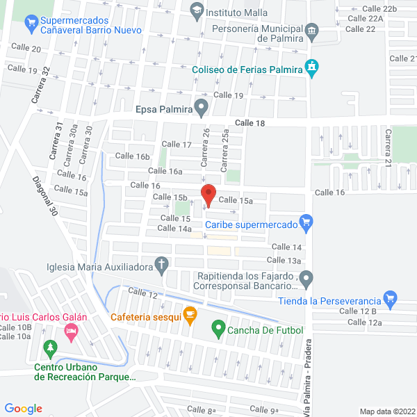 Map of Aragón Constructora Y Cía. S.C.S. Palmira