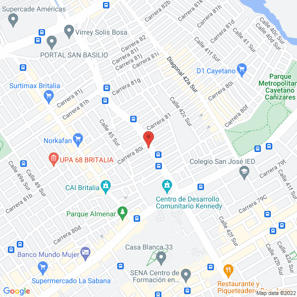 Mapa de Ferretería Dueñas J.