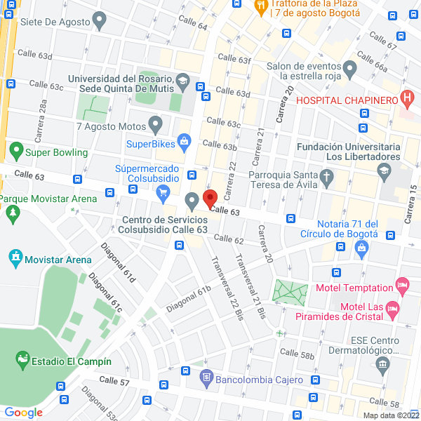 Mapa de Restaurante Nuevo Siglo