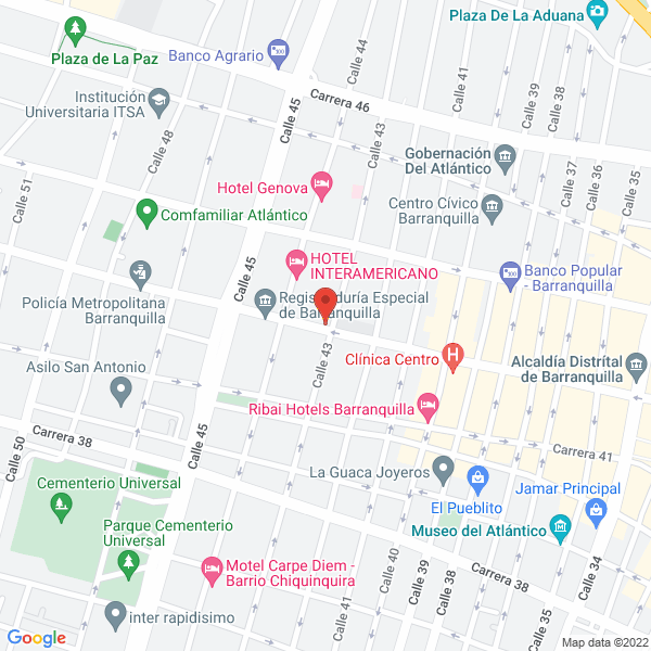 Map of Almacenes Refrigeración Barranquilla