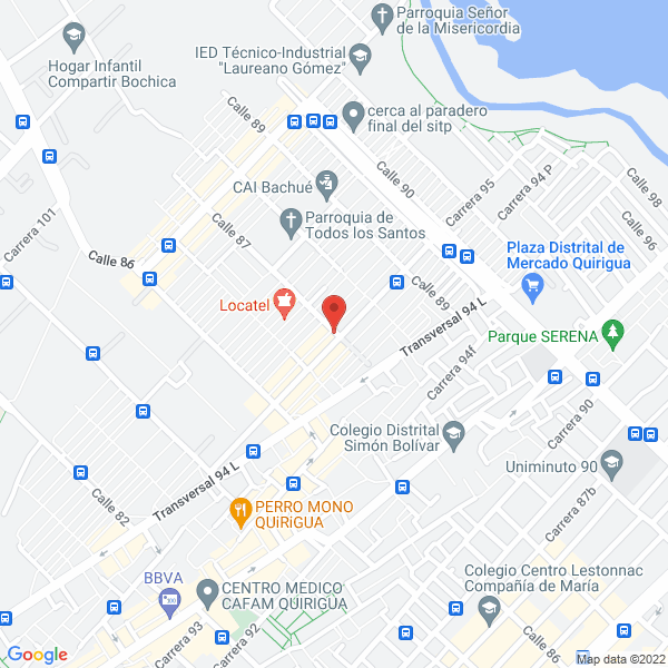 Mapa de Ferreterías Y Eléctricos La 87