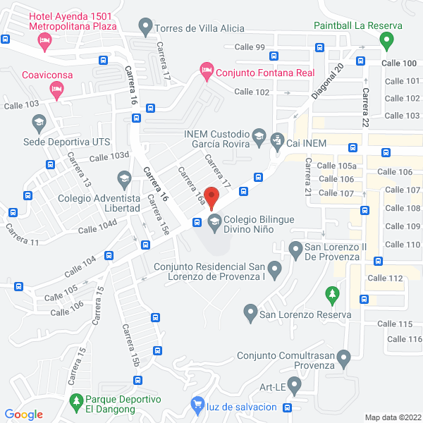 Map of Colegio Bilingüe Divino Niño De Bucaramanga