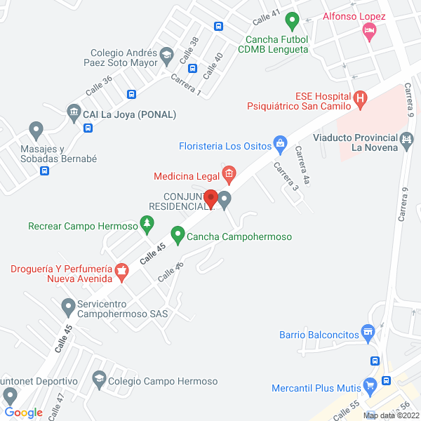 Map of Cooperativa Multiactiva Nacional De Campohermoso Ltda.