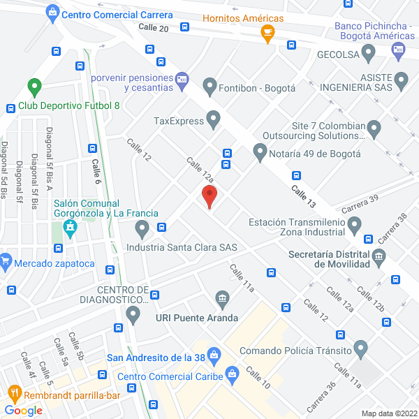 Mapa de Industrias Dels S.A.S