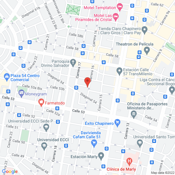 Mapa de Ingeniero Calculista Felipe Vera